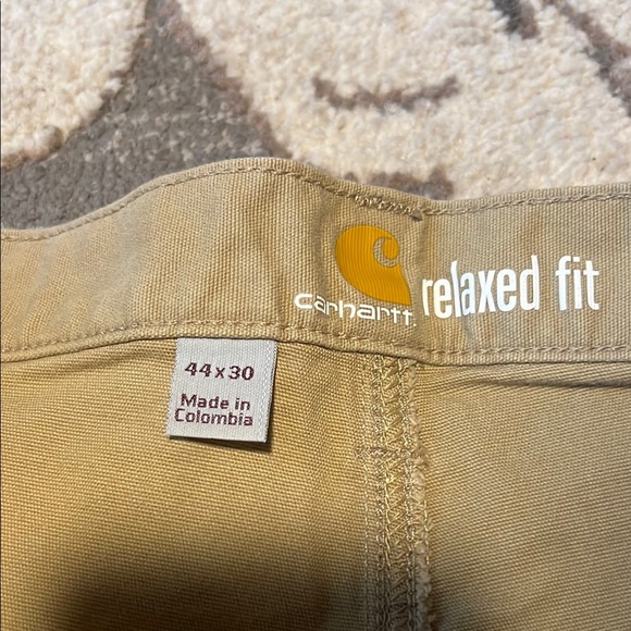 Carhartt Men's Tan Work Pants size 44x30 - Picture 3 of 5